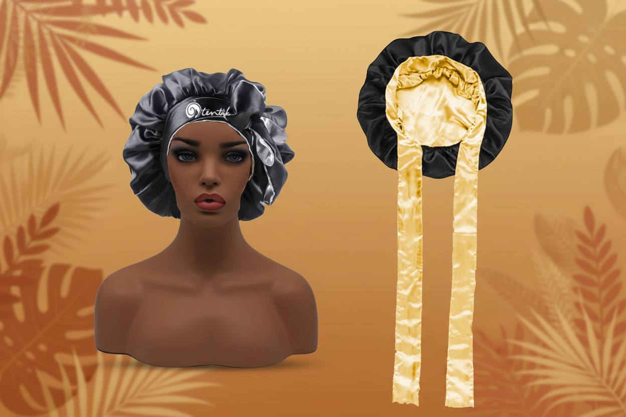 Bonnet en Satin Ôtentik – accessoire pour cheveux afro