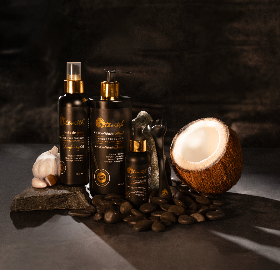 Kit Pousse Barbe Ôtentik – soin naturel pour cheveux afro